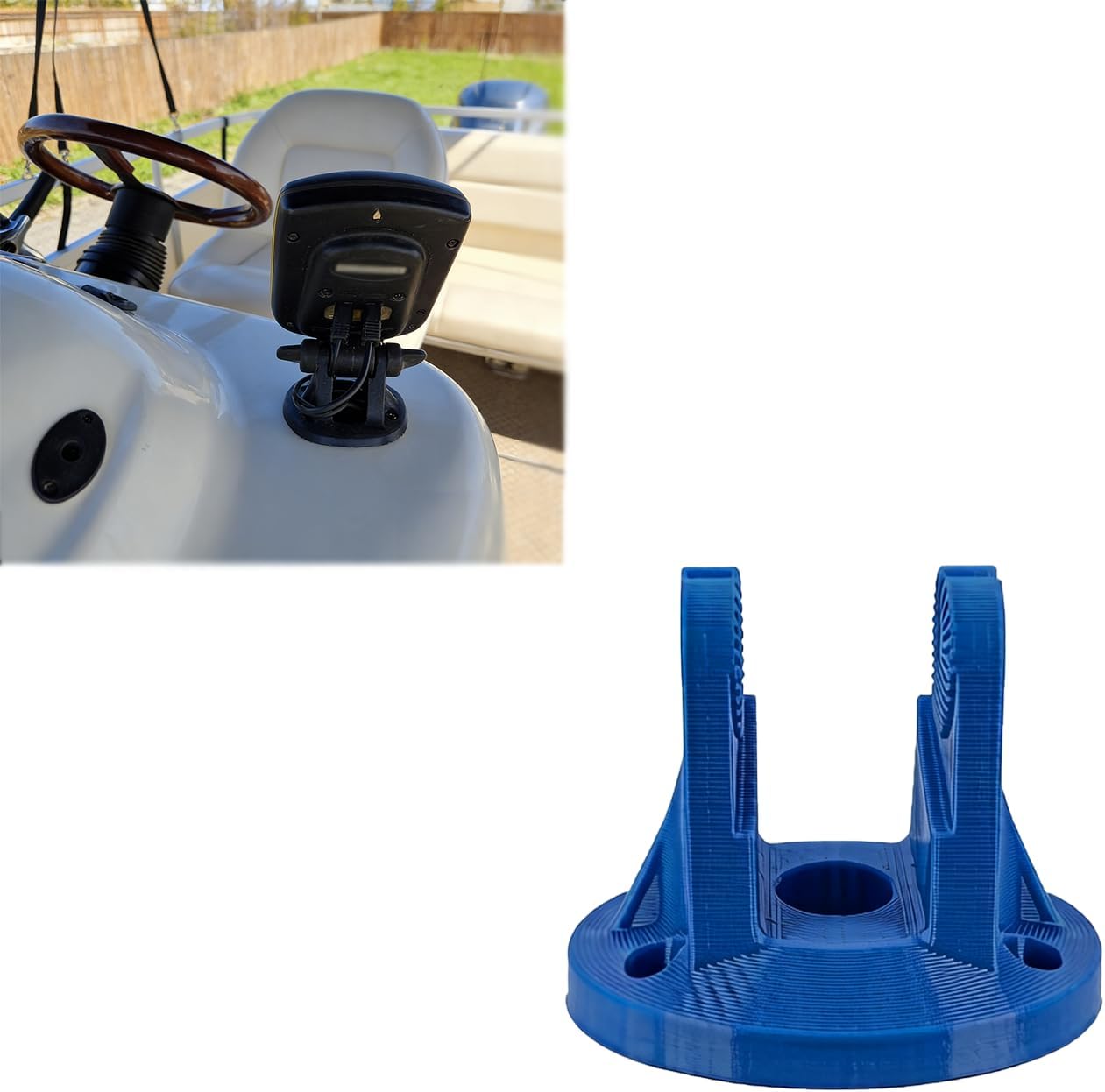 Reinforced Mount for Compatible with Humminbird PiranhaMAX Depth Finder/Fish Finder Bracket Strong Support Fishing Electronics Mount
