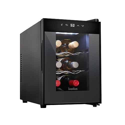 Ivation Premium 6 Bottle Horizontal Thermoelectric Wine Cooler/Chiller Counter Top
