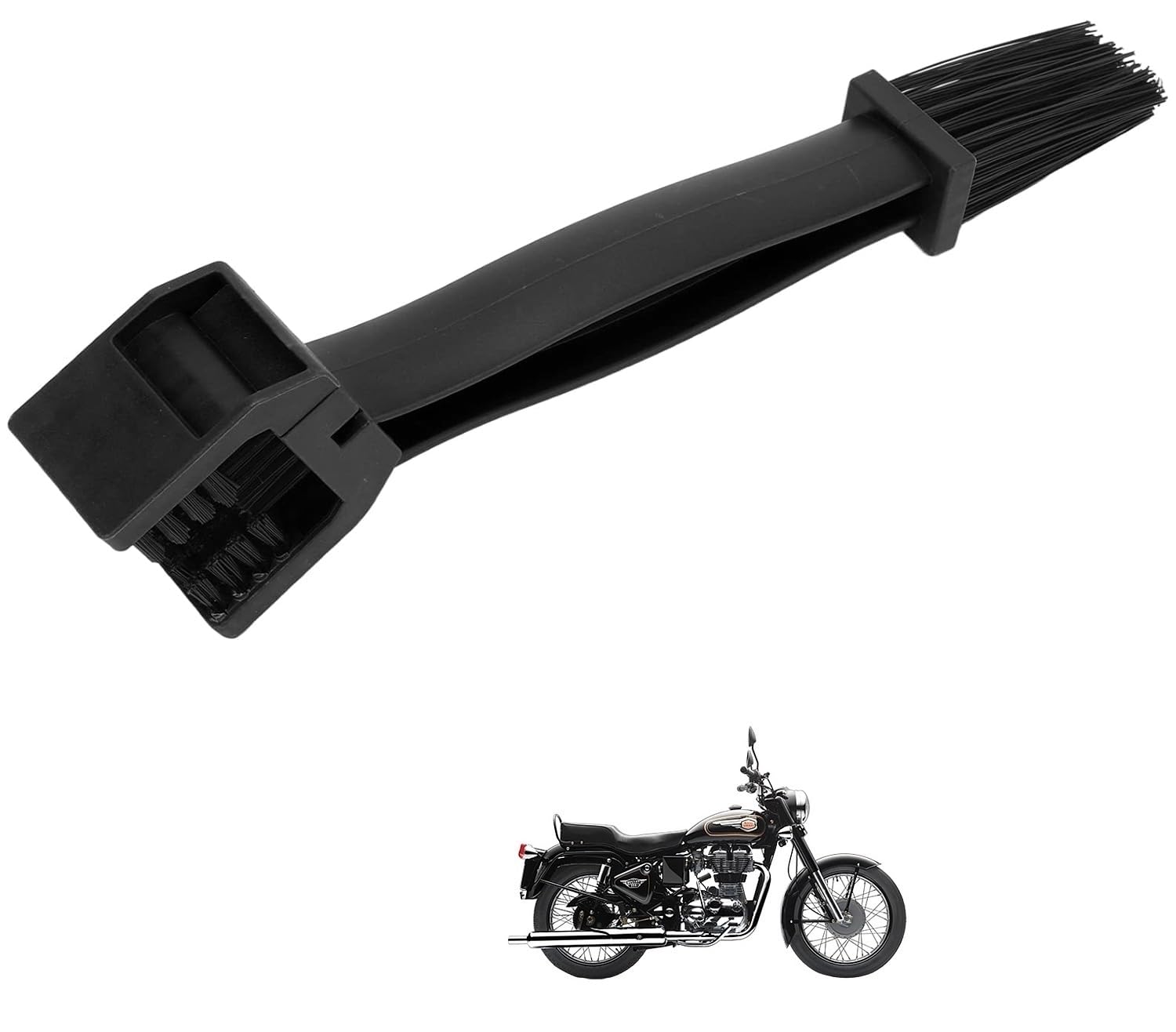 Kozdiko Bicycle and Motorcycle Chain Cleaning Brush, Gear Cleaning Brush Multifunctional 3 Sided Bristles Chain Cleaner Brush for Royal Enfield Bullet 350-image-13