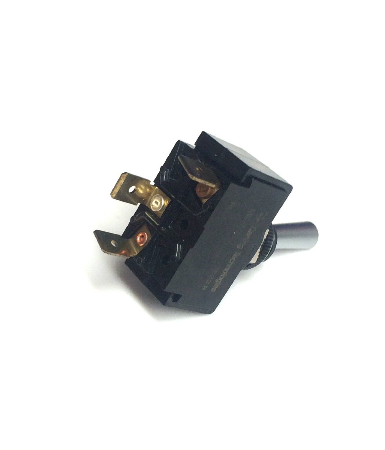Toggle Switch (ON) Off, SPST, Lighted Momentary Switch with a Blue Lens