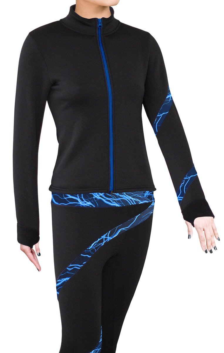 NY2 SPORTSWEAR Figure Skating Polartec Polar Fleece Spiral Jacket - Child Sizes