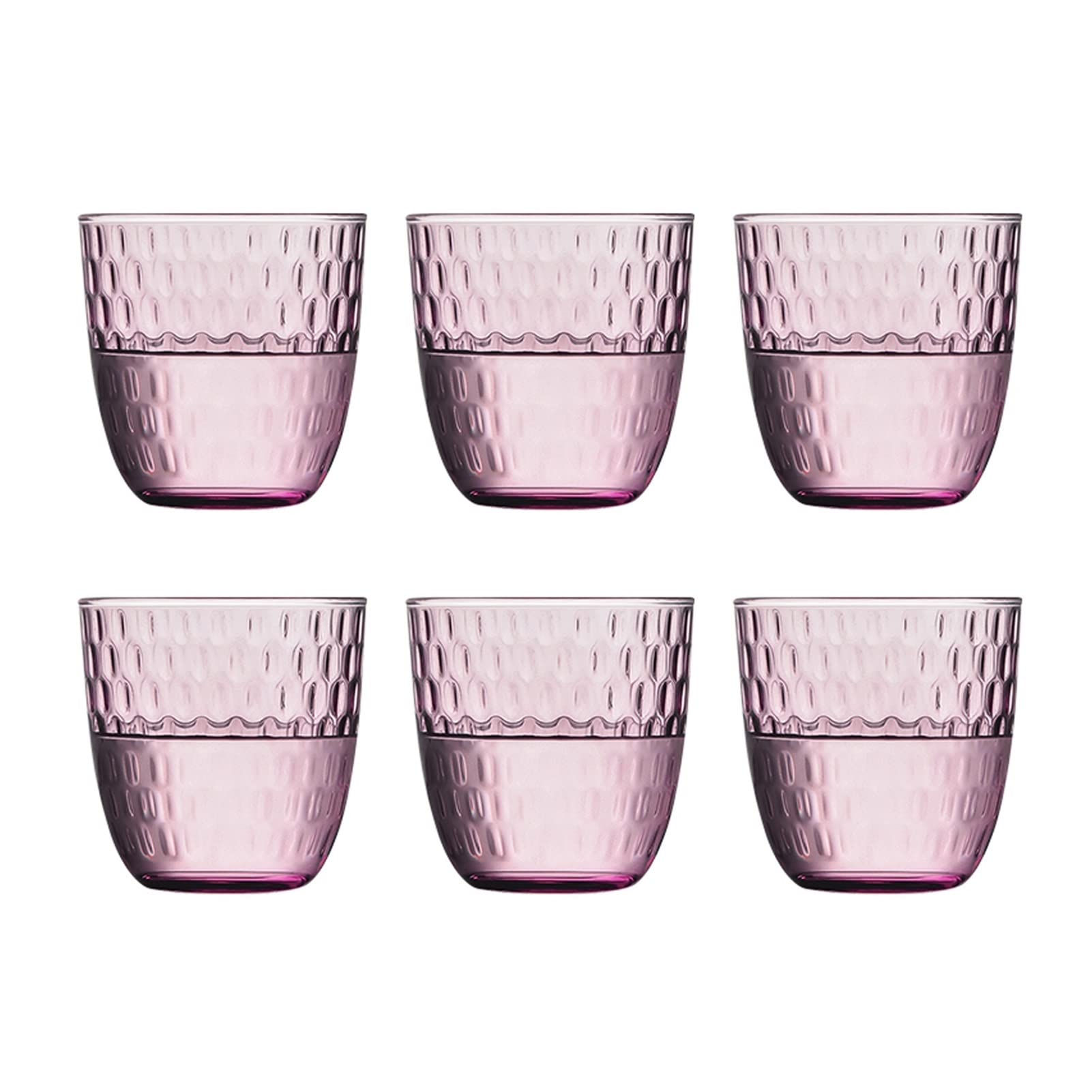 Trinkgläser, Glasbecher, Glasbecher, 6 Stück, Trinkgläser, Haushaltsglasbecher, Küchenglaswaren-Set, Bunte Wassergläser, ideal for Wasser, Saft, Bier, Cocktail-Trinkgläser (Farbe). (Color : B)
