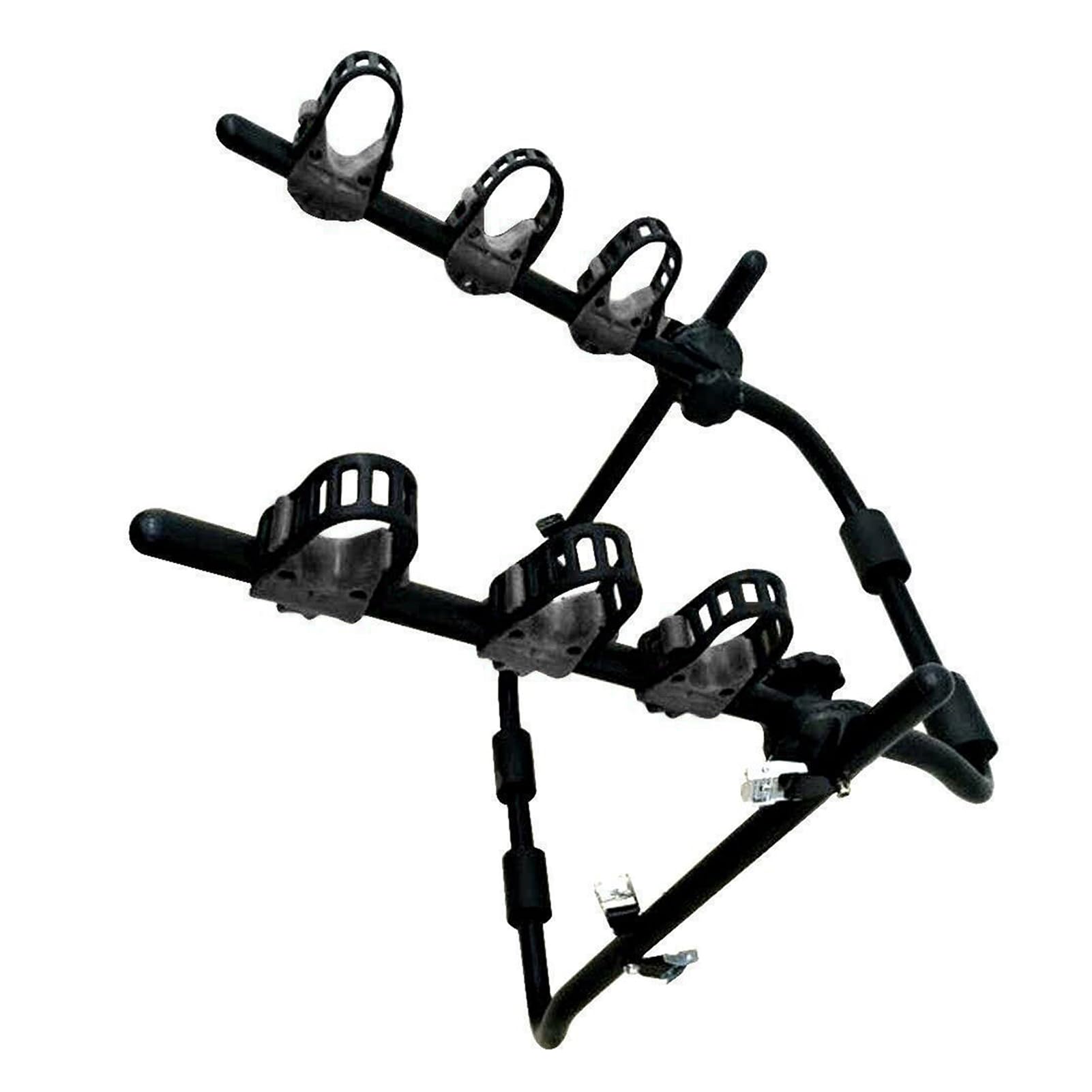 Portabicicletas para Montaje en Maletero de Coche, sin Instalación de Taladro, para la Mayoría de Camionetas, Sedanes, SUV, sin Alerón Trasero, con Diseño Plegable y Varillas de (Black)