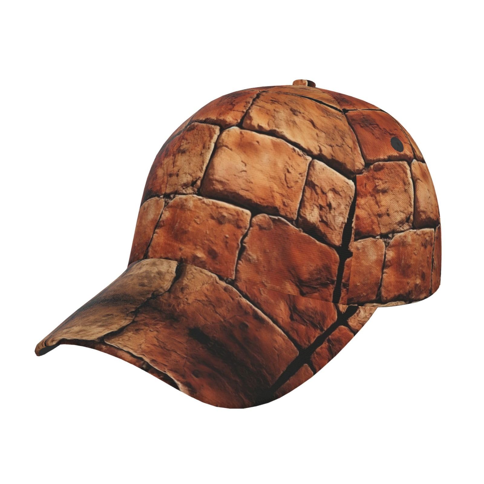 Kfjghhl Unisex Black Ancient Worn Brick Wall Hat Baseball Cap Adjust Polo Style Headwear Workouts Outdoor Activity All Seasons