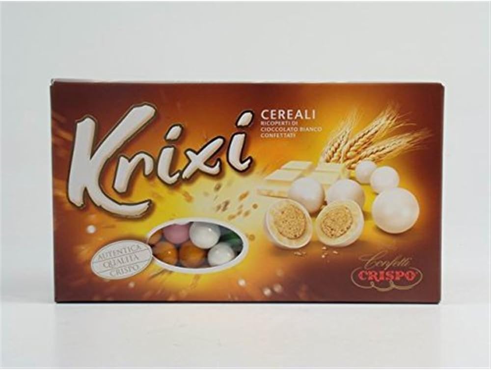 Crispo Confetti: "Krixi" Cereal Dragees, Assorted Colours 900g 31.7oz [ Italian Import ]