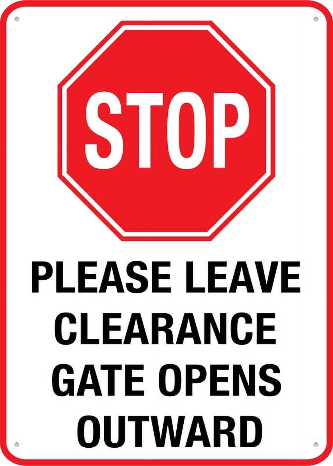 Please Leave Clearance Sign Warning Tin Sign Home Kitchen Farm Garden Garage Wall Decor 8x12 Inch