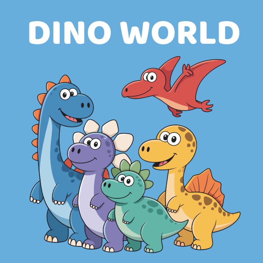 Dino World Coloring Book for Kids Ages 4-8: Coloring Book + Connect the dots | Fun Dinosaur Activity