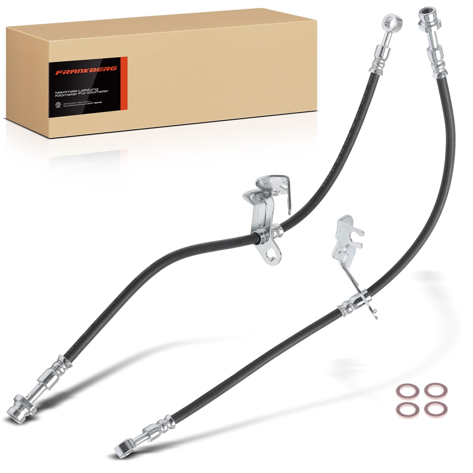 Frankberg 2 mangueras de freno delanteras 587312W000 | Compatible con: Gran Santa Fe, Santa Fe II CM, Santa Fe III DM DMA