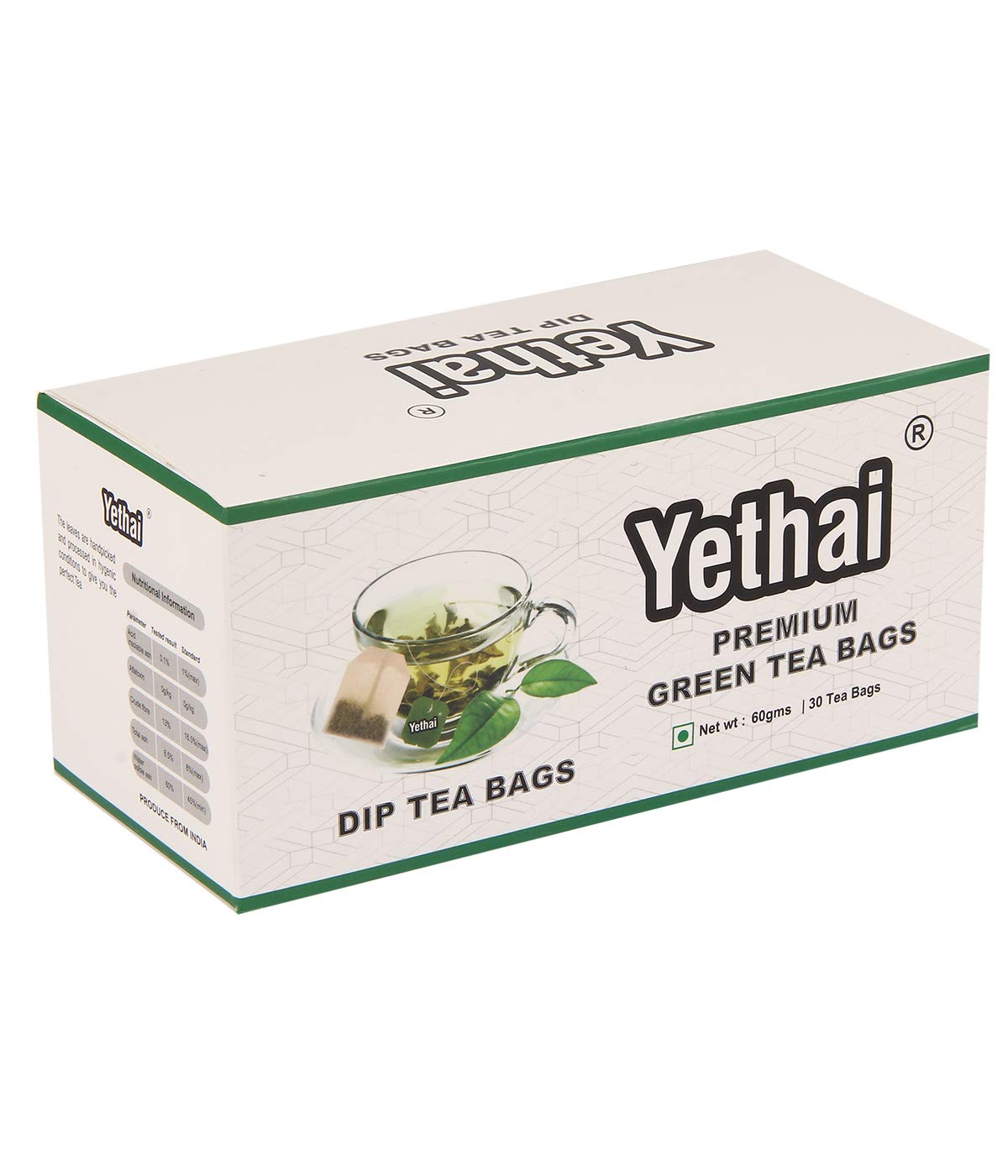 Yethai Premium Green Dip Tea from Assam, Natural and Fresh, 30 Tea Bags-60g (B083WDV6KY) Amazon Price History, Amazon Price Tracker