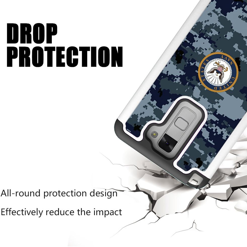LG Stylo 2 Case, UrSpeedtekLive [Shock Absorption] Dual Layer Heavy Duty Protective Silicone Plastic Cover Case for LG Stylo 2 LS775 / LG Stylus 2 - Camouflage