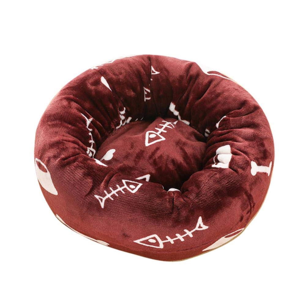 Lit pour chats et chiens facile à nettoyer chocolat 60cm