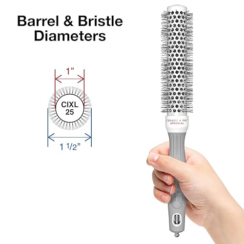 Miniatura 9 de Olivia Garden Ceramic + Ion Speed XL Extra-Long Barrel Hair Brush (not electrical)