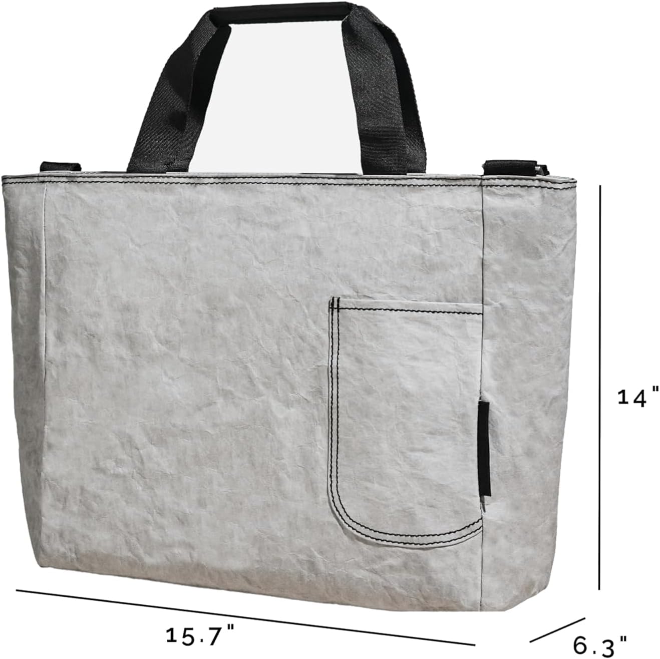 Out of the Woods Seagull Messenger Cooler, Reusable & Eco-Friendly, Everyday Use, Insulated Grocery Bag, Washable Paper, Hand & Messenger Straps, Gray