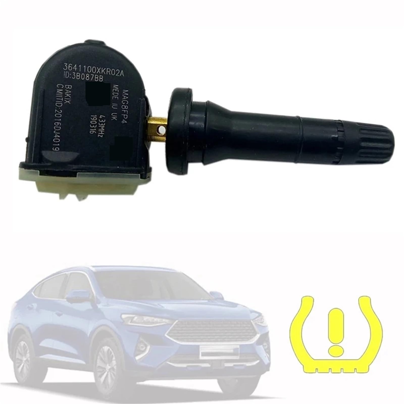 systekontroli ciśnienia w oponach Pasuje do Great Wall Ora Cat WEY P8 VV5 VV6 VV7 Pasuje do Haval F5 F7 H4 H6 H9 1/4 szt. Czujnik monitorowania ciśnienia w oponach