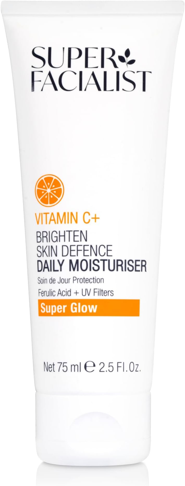 Vitamin C Moisturiser - Daily Skin Defence Face Cream for Radiance, Hydration & Even Tone - Hyaluronic Acid - Vegan - 75ml