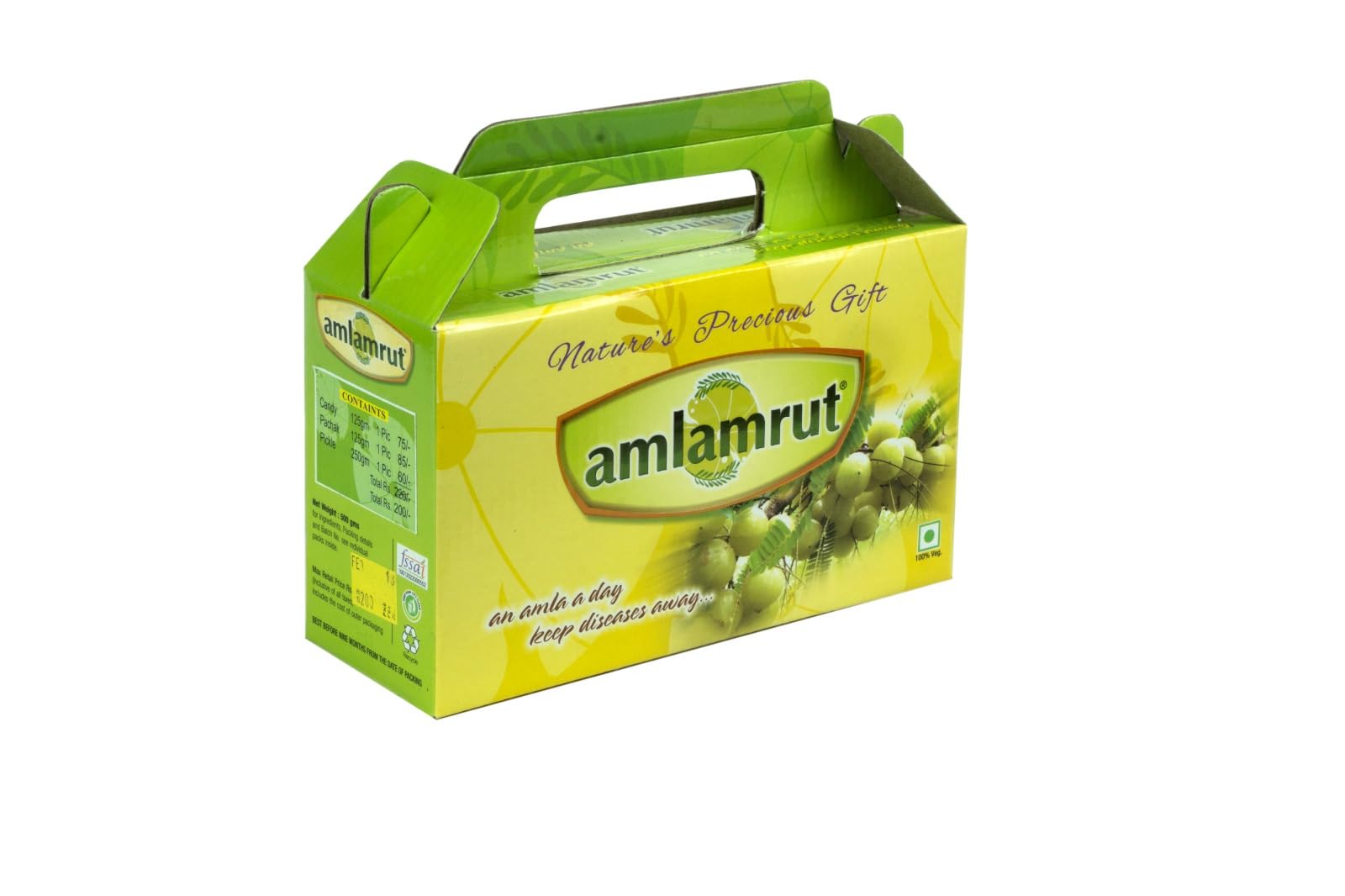 Amlamrut Amla Health Pack Mini | Natural Gooseberry Snack Mix | Vitamin-C-Rich Traditional Blend + Amla Squash 450ml | Sweet-Tangy Gooseberry Drink Concentrate for Refreshing Beverages 1