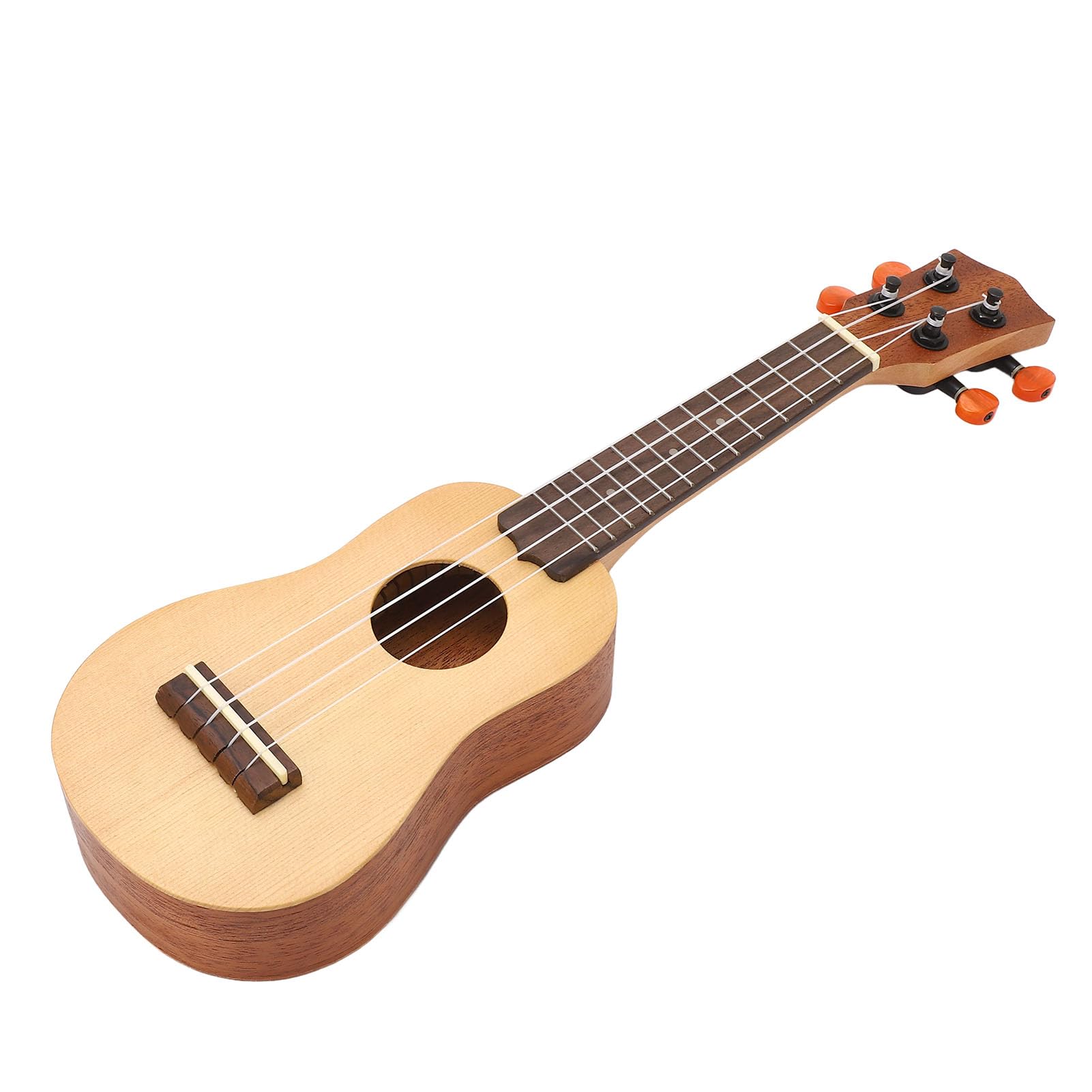 Abete Solido da 16 Pollici in Legno Solido Ukulele Mini Strumento a Corda per i Professionisti dei Principianti Viaggiano Compatto Compatto Leggero