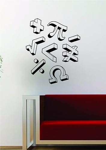 Vinilo decorativo para pared, diseño de símbolos de matemáticas, sala de escuela, profesor universitario