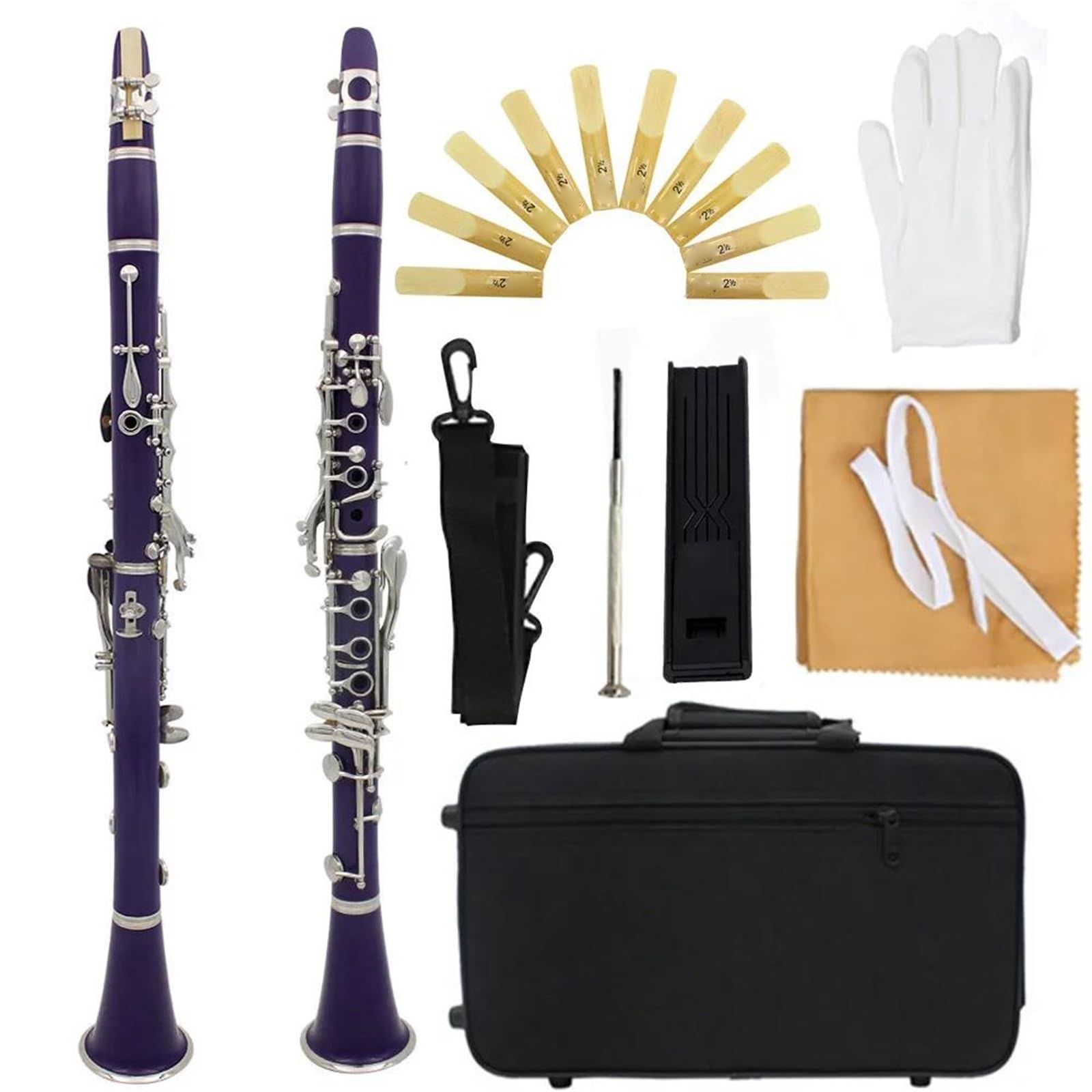 Klarnet Instrumenty Muzyczne Klarnet 17 Klawiszy Bb Tone Miłośnik Muzyki Profesjonalne Wykonanie(Type 10)