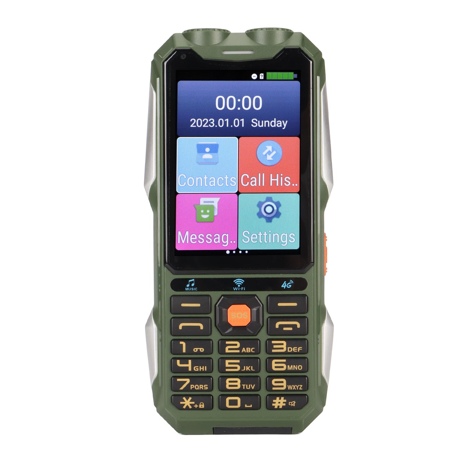 Septpenta Telefon Komórkowy Dla Seniorów Z Odblokowaniem, Duże Czcionki I Ikony, Telefon Dla Seniorów Z Dużym Przyciskiem, Ekran HD O Przekątnej 4,0 Cala, Dwie Diody LED(Bardziej ekologicznie)
