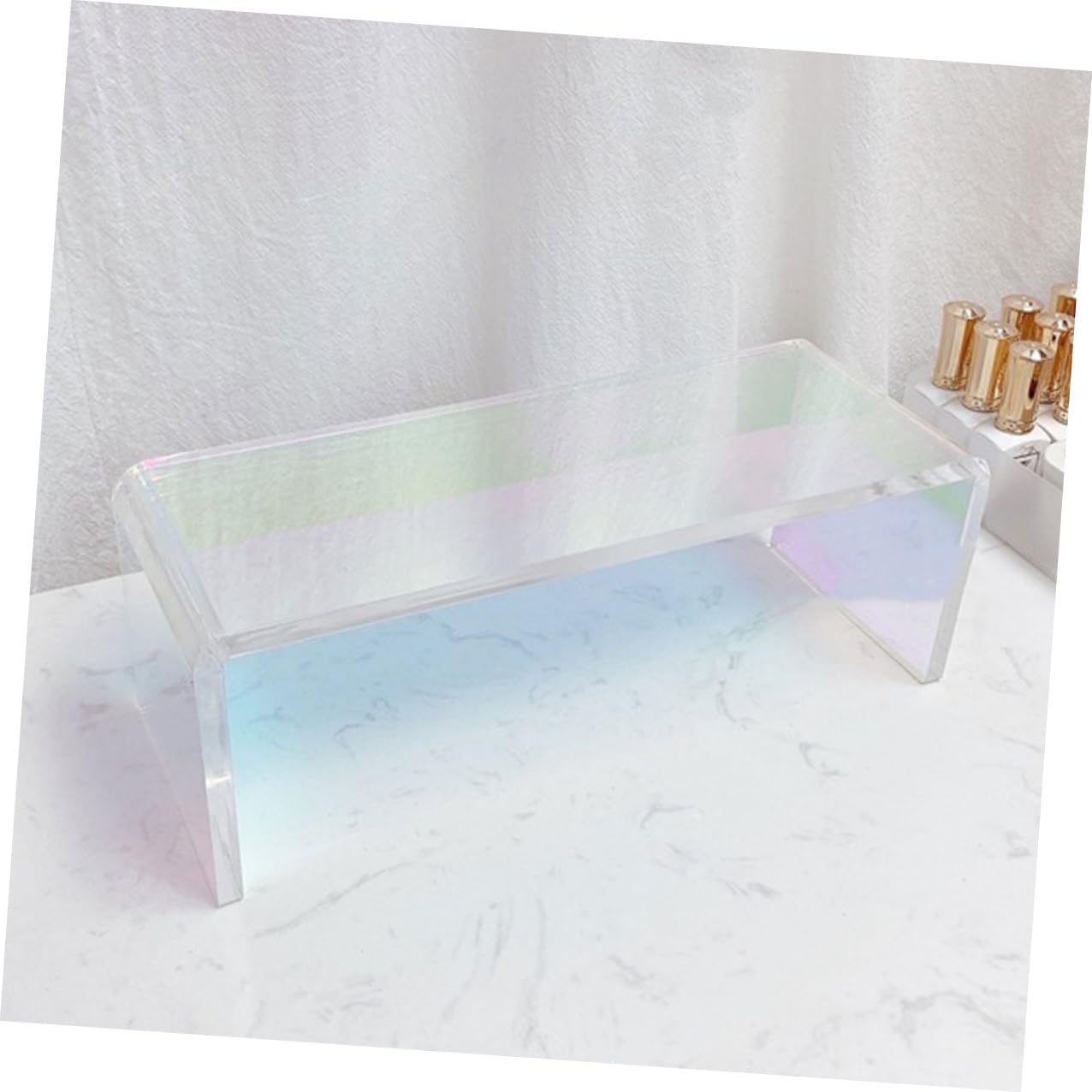 Cuscino Manicure Acrilico Bianco per Supporto del Polso | Uso Salone e Casa, Pratico e Portatile, Aiuta a Proteggere Piano Durante la Limatura