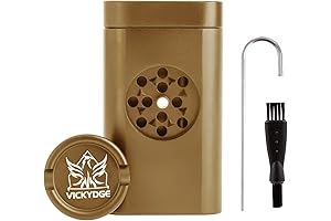 VICKDGE Brass One-Hitter Grinder Container Box