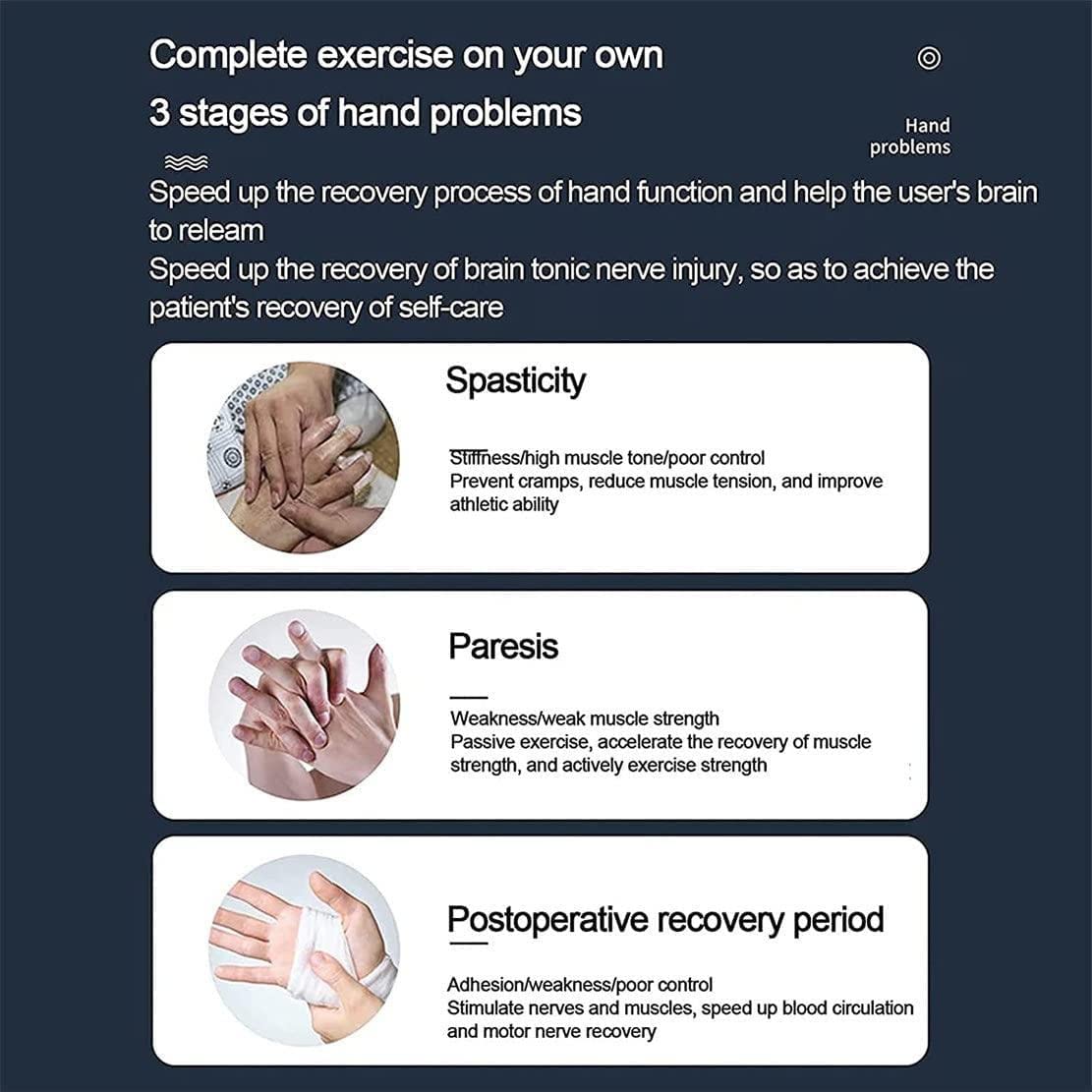 Esercitatore per Le Dita della Mano, Guanti per Robot per la Riabilitazione, Esercitatore Elettrico per Dita della Mano, per L'Allenamento di Correzione della Flessione delle Dita,Orange-RighthandXL