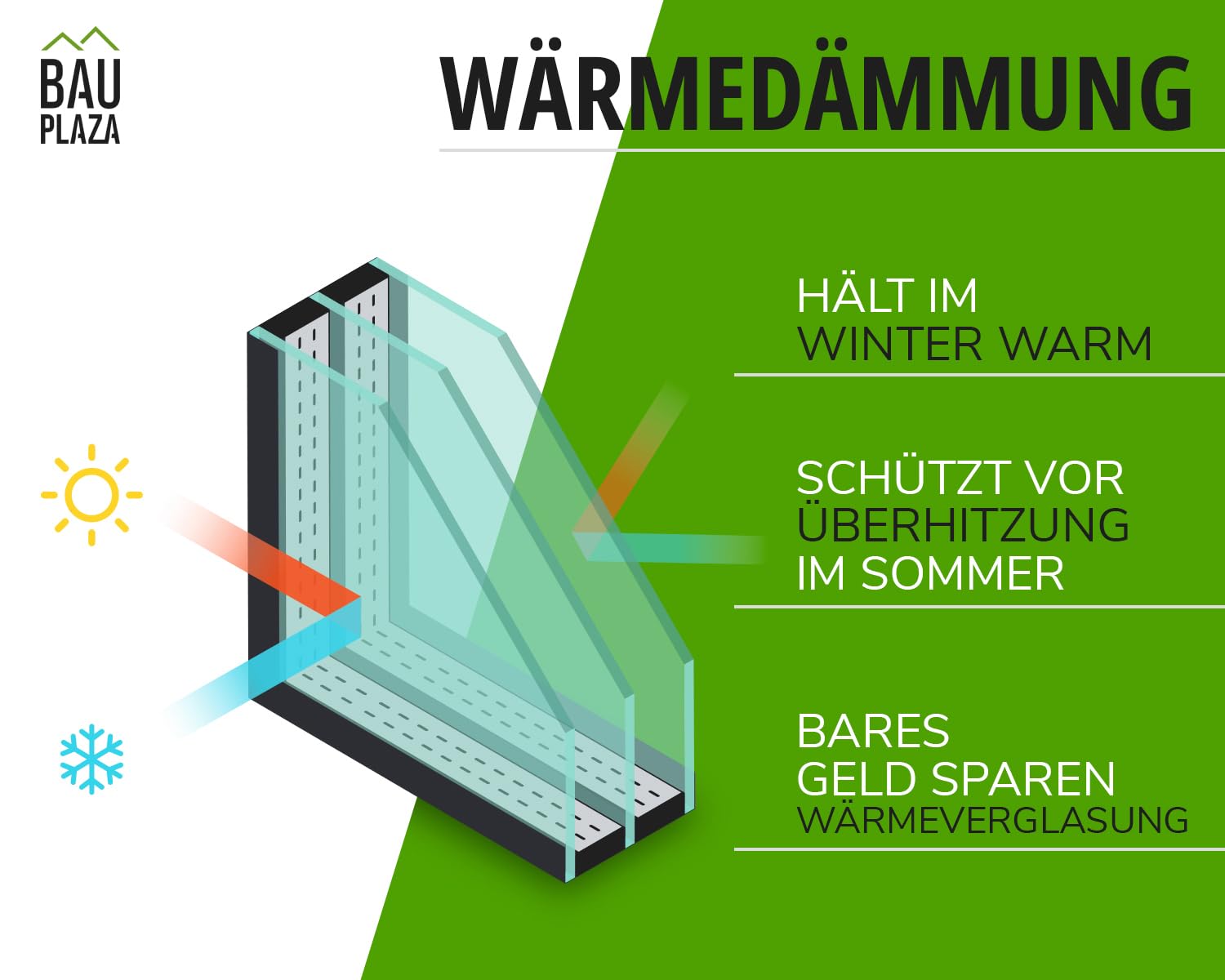 Kunststofffenster BxH 50 x 80 cm Weiß - Dreh-Kipp Kellerfenster DIN Links - 2-fach Verglasung 32 mm - Wärmeschutz & Schallschutz - PVC Fenster für Haus, Keller, Garage