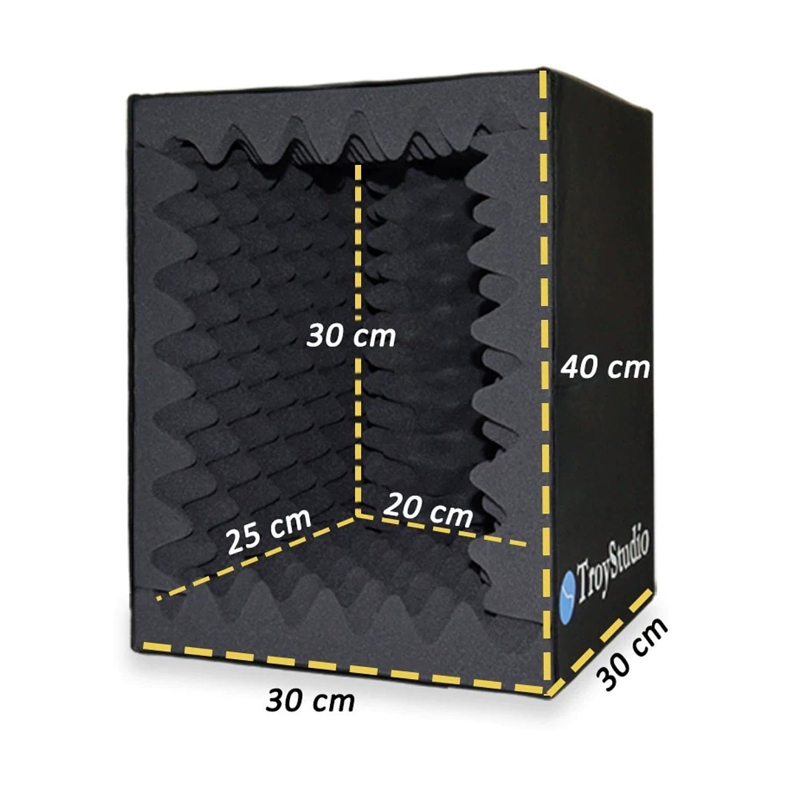 Portable Vocal Booth Microfono Scudo Assorbente Acustico Spugna Pieghevole Perfetta per Registrazione Voce Studio Aule, S