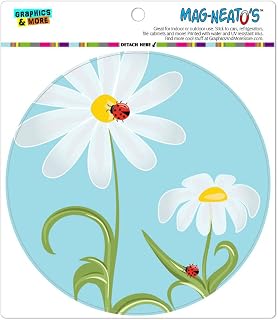 Sweet Ladybugs on Flowers Automotive Car Refrigerator Locker Vinyl Magnet