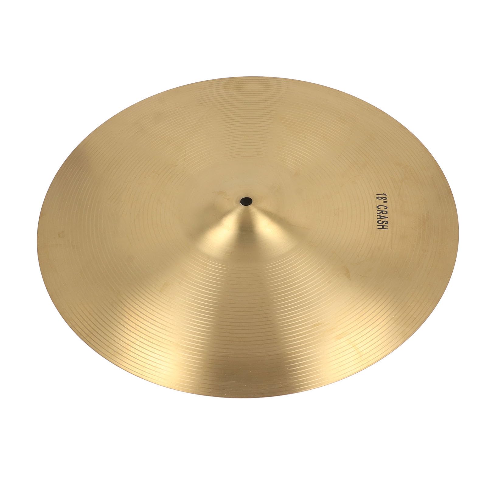 Piatto Crash Piatto professionale per batteria jazz in ottone con suono brillante e nitido per spettacoli dal vivo Appassionati di musica e studenti Costruzione robusta e durevole (18 Inch)