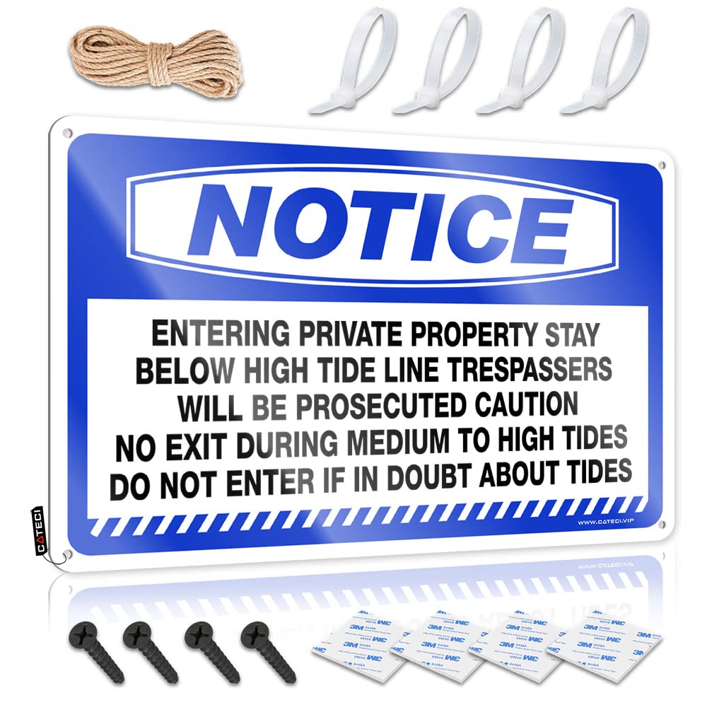 HELIOFORGE Funny Poster Sign Notice Entering Private Property Stay Below High Tin Sign Funny Garage Tin Sign Vintage Decor(30X40CM)