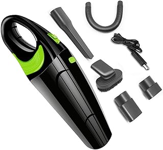YKMYXZ, Mini aspiradora portátil Recargable, aspiradora de Coche de Alta Potencia Recargable con Potente succión, for el hogar y el Coche.(All Black Fruit Green)