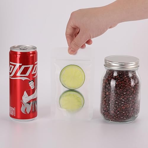 Miniatura 4 de 100 bolsas de pie, bolsas resellables mate, bolsa de café con cierre hermético de plástico pesado, bolsa de aperitivos para alimentos, 3.5 x 5.5