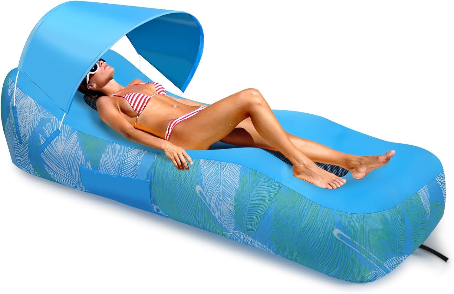 Inflatable Lounger Air Sofa Hammock-Portable,Water Proof& Anti-Air Leaking Design-with Side Pockets and Matching Bag-for Travelling,Outdoor, Camping, Hiking, Beach Parties, Picnic-image-33