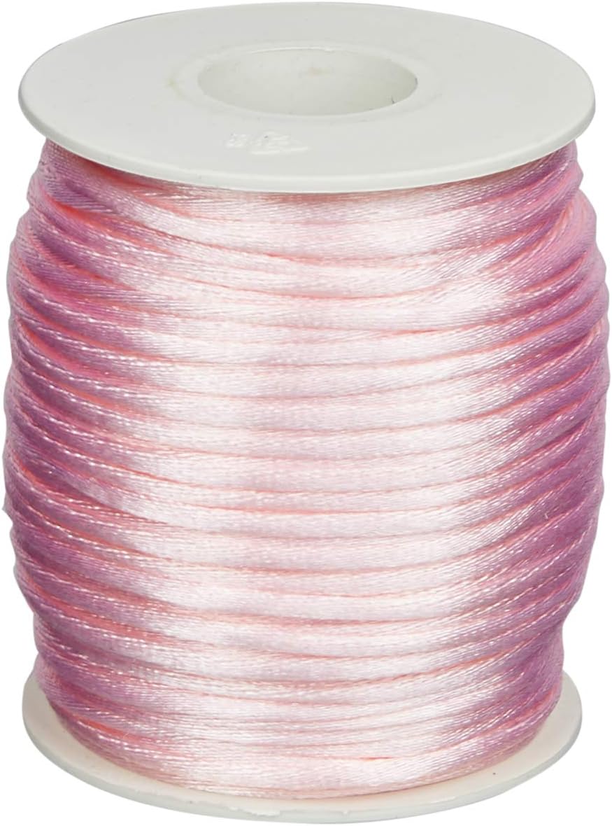 Mopec Mouse Tail Cord, Pink, 2.5 mm x 50 m, Silk, Multi-Colour, One Size