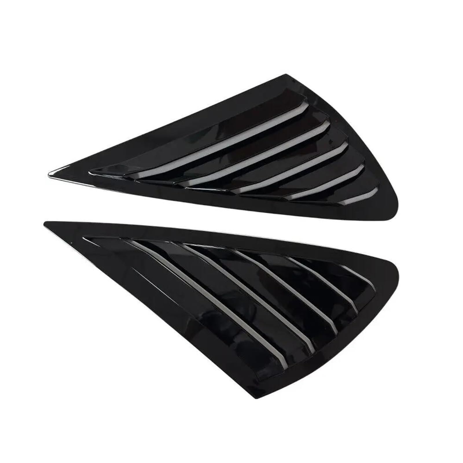 HGPVPKZAZD Car Rear Window Spoiler Tail Wing For Focus For MK2 Hatchback 2005-2011 Car Rear Louver Window Side Shutter Cover Trim Sticker Vent Scoop Rear Window Side Splitter Wing(Gloss Black)