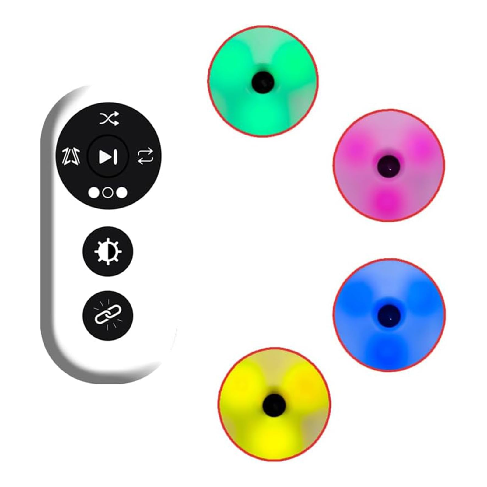 Zertylre Reaction Training Lights 4 Piece, Speed Agility Reaction Training, Football Basketball Speed Training Remote Control Reaction Training Light for Adults and Children