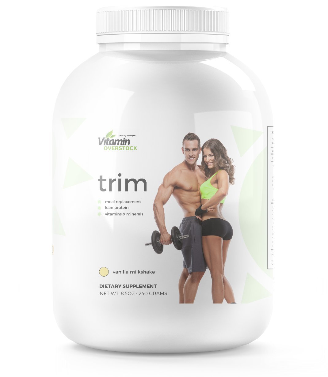 Trim - Whey Protein Isolate Powder for Men & Women (8.5oz, 1 Bottle) - Vanilla Milkshake Flavor