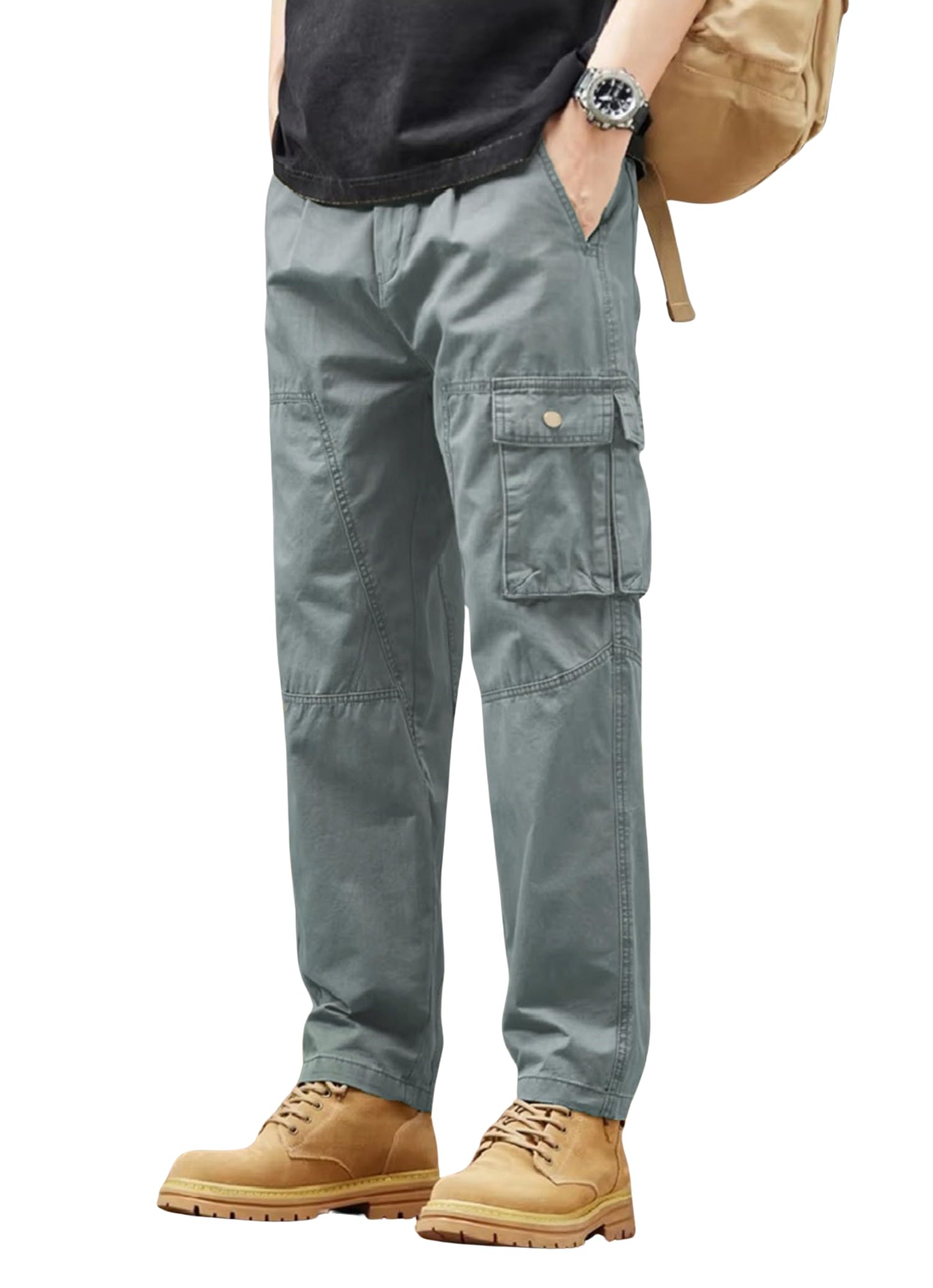 lymio Cargo for Men || Cotton Cargo Pant || Drawstring Waist Pant (Also Available in Plus Sizes) (97-100)-picture-29