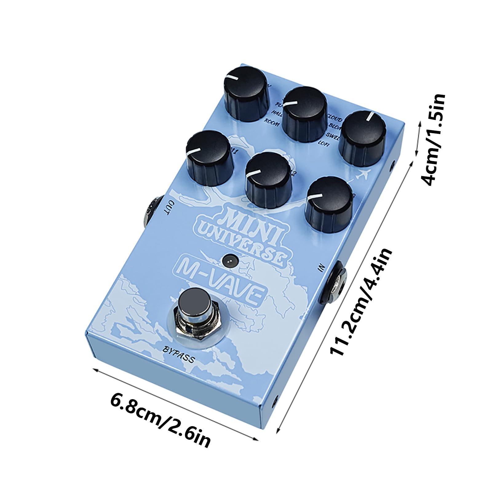 Amazon.com: Mini Universe Compact Digital Reverb Pedal with 9