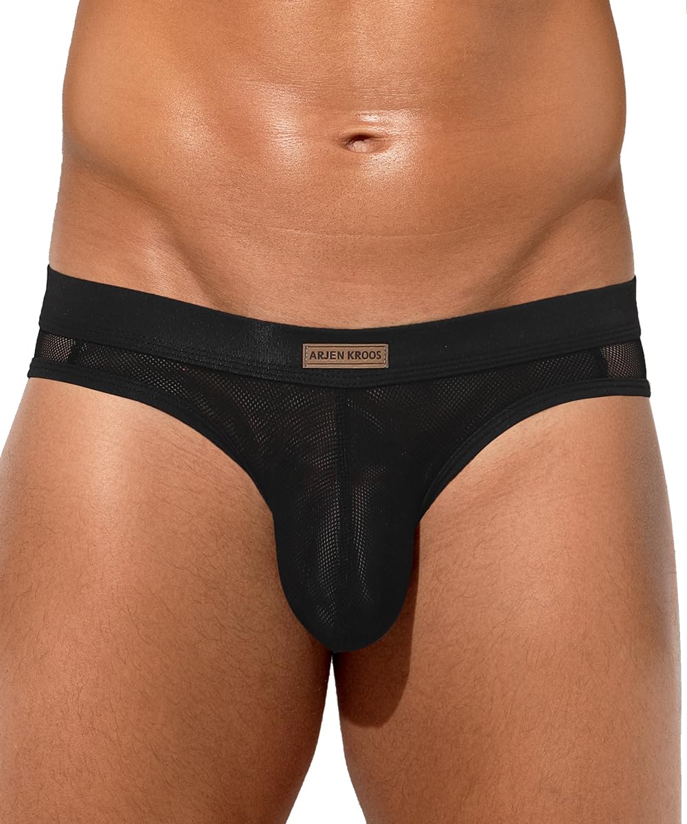 Men's Sexy Underwear See-through Sheer Briefs Mesh Pouch Lingerie Tagless Underpants