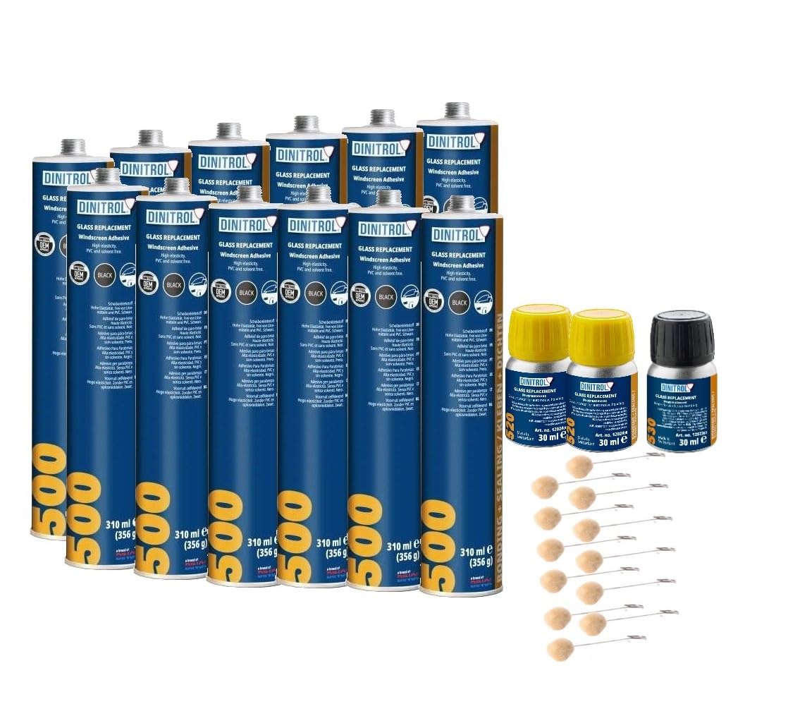 WOL DINITROL 500 WINDSCREEN FITTING KIT BONDING ADHESIVE GLUE SEALANT GLASS OEM DIN23