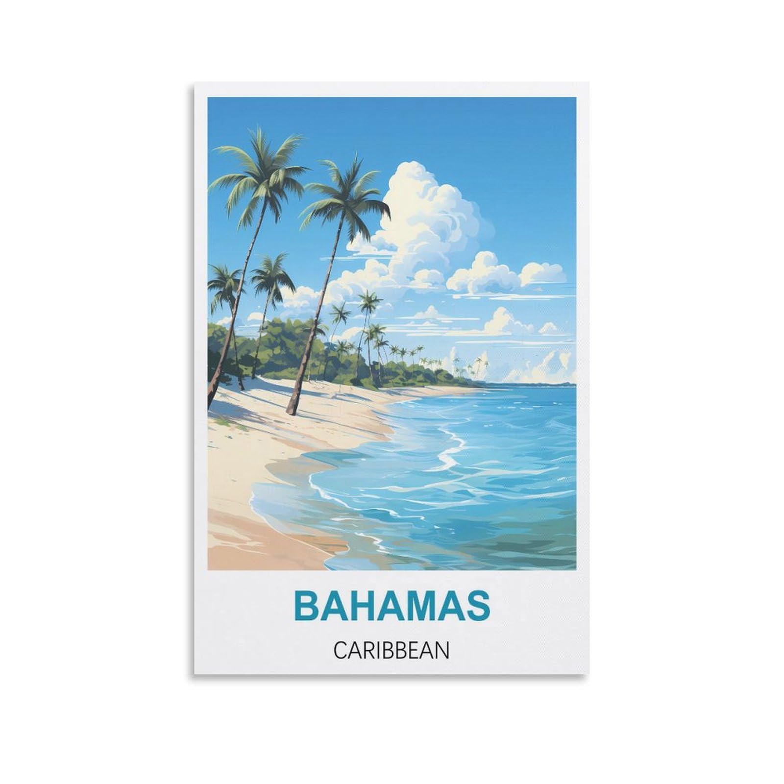 Metal Tin Sign Plaque Poster Bahamas Caribbean Art Plaque Poster Wall Decor for Home Tool Room Bar Club Restaurant Cafe 30x40cm