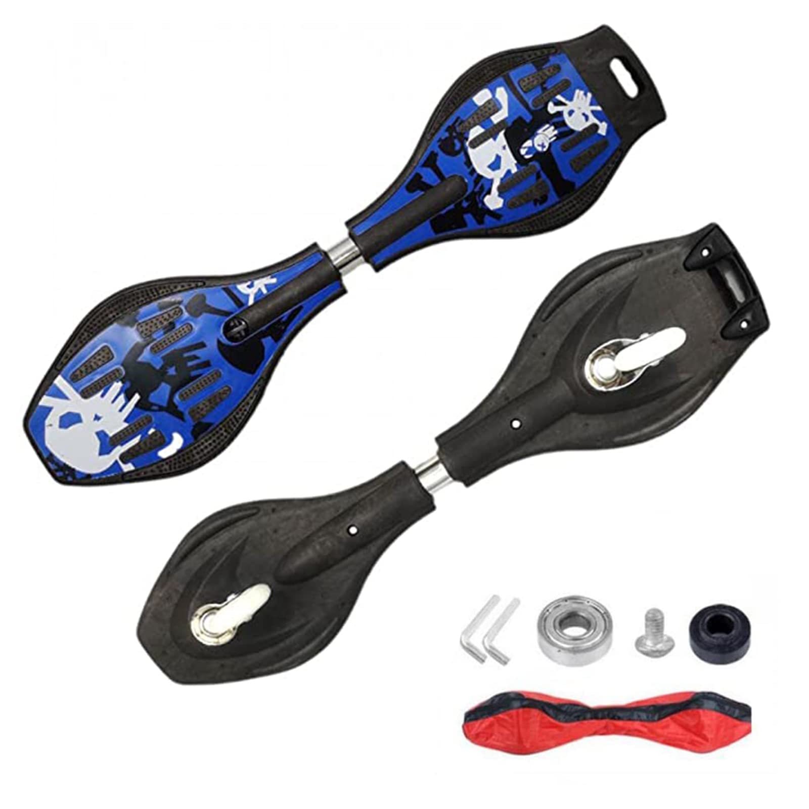 Rip Stick Skateboard, Compact and Lightweight Ripstick Deluxe Junior Caster Board with Illuminating Wheels and 360 Degree Casters for More Excitement and Fun for Kids Adults, 29.1"*7.4" (Blue)
