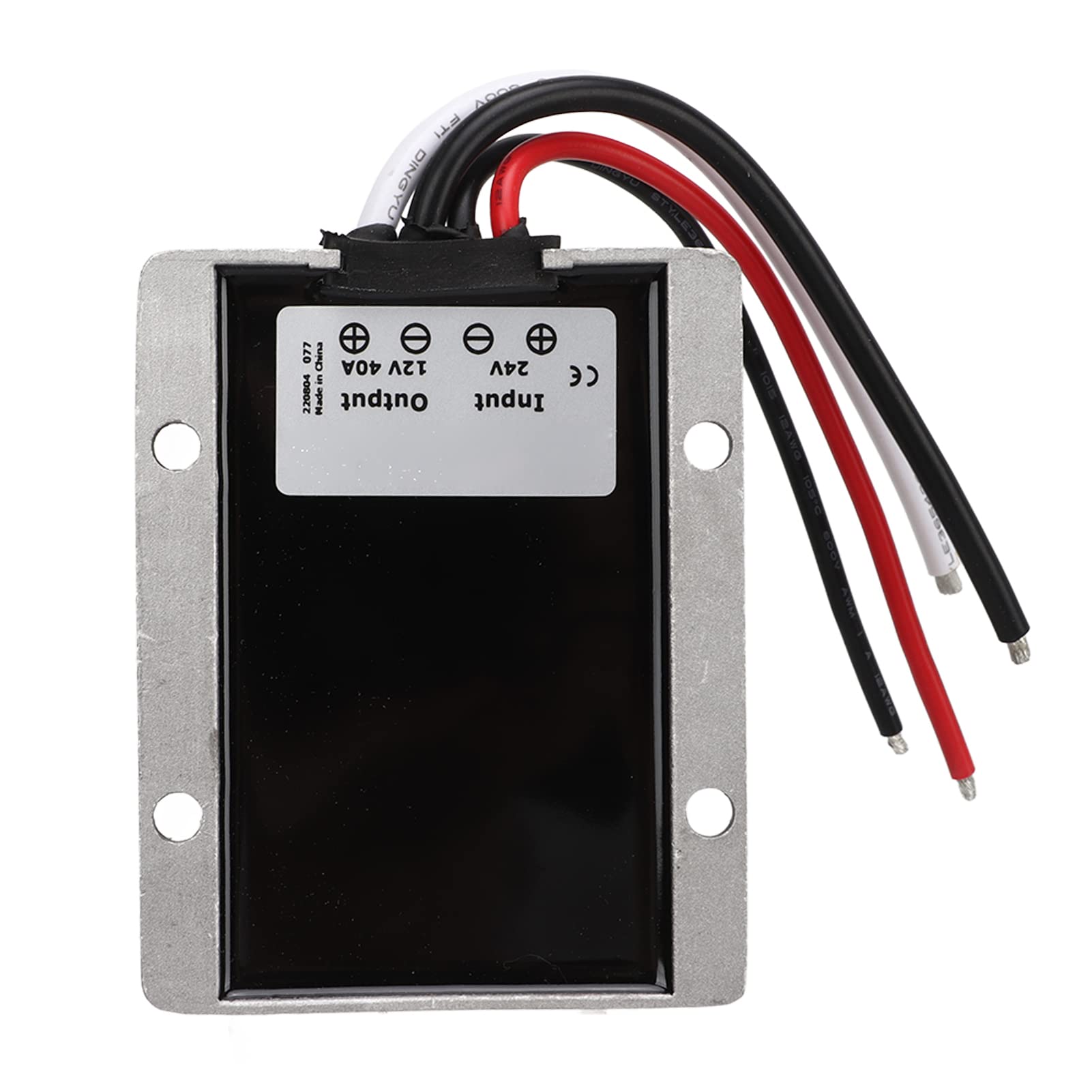 Tbest Przetwornica Napięcia 24V na 12V 40A 480W DC, Regulator do zastosowań | Overload , for cart truck LED lights, stable DC transformer, metal housing
