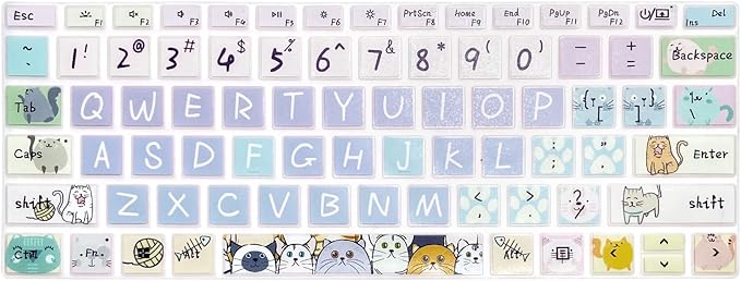 Funda para teclado para Surface Laptop 3/4/5 13.5 y 15 pulgadas, diseño de gato miniatura 2