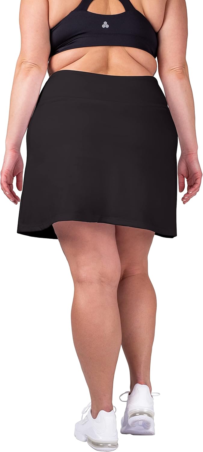 Inerzia 2 Pack Skorts Plus Size Skirts for Women High Waisted Active Skort Golf and Tennis Skirts for Women