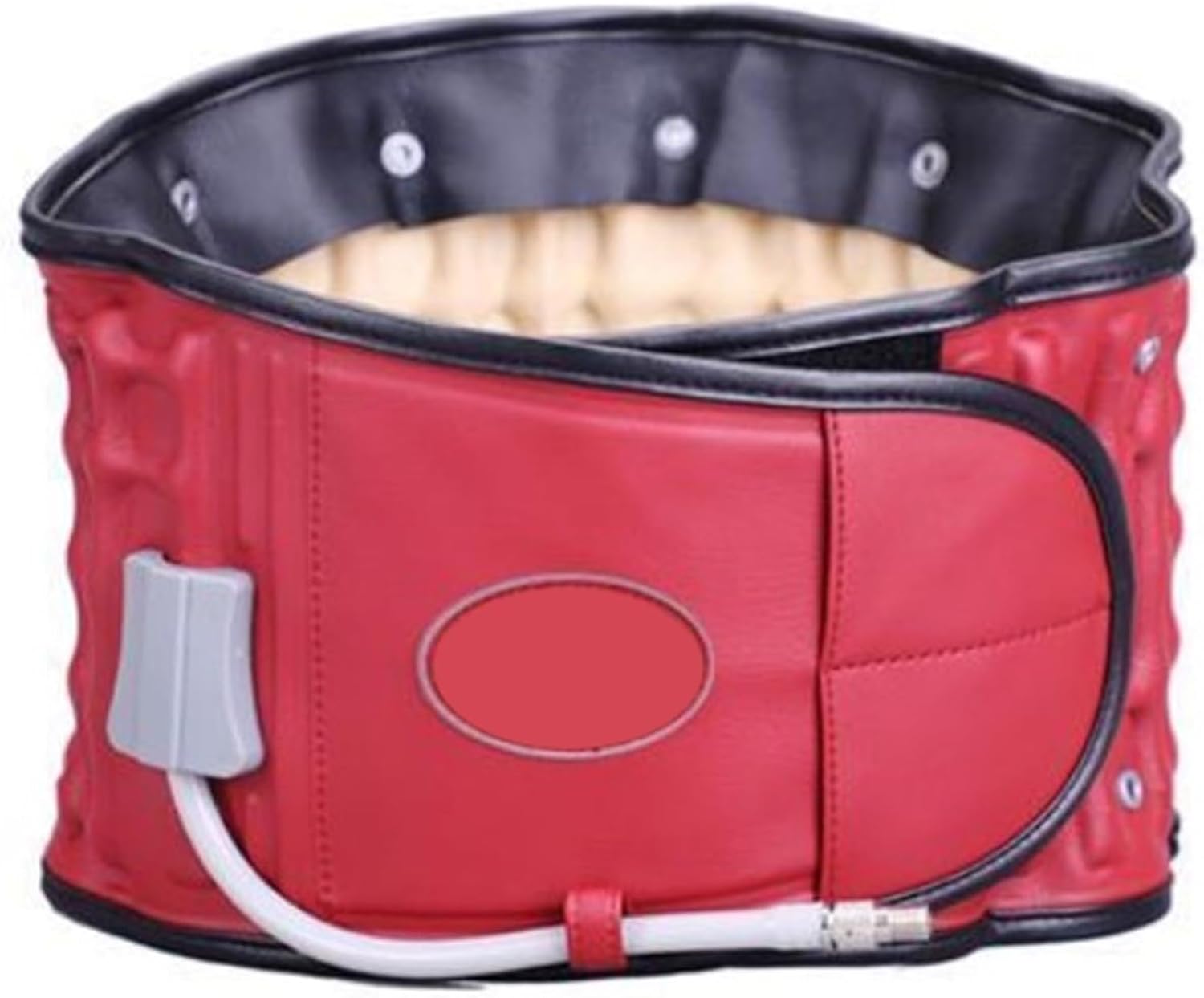 Back Support Decompression Belt Lower Back Brace Lumbar Support Back Traction for Sciatica disc Relief Massage Belt for Lower Back Pain Relief (Color : Red) (Red)