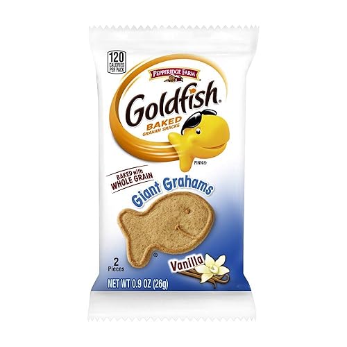 Pepperidge Farm Goldfish Graham gigante de grano entero, vainilla, 0.9 onzas, paquete de 300